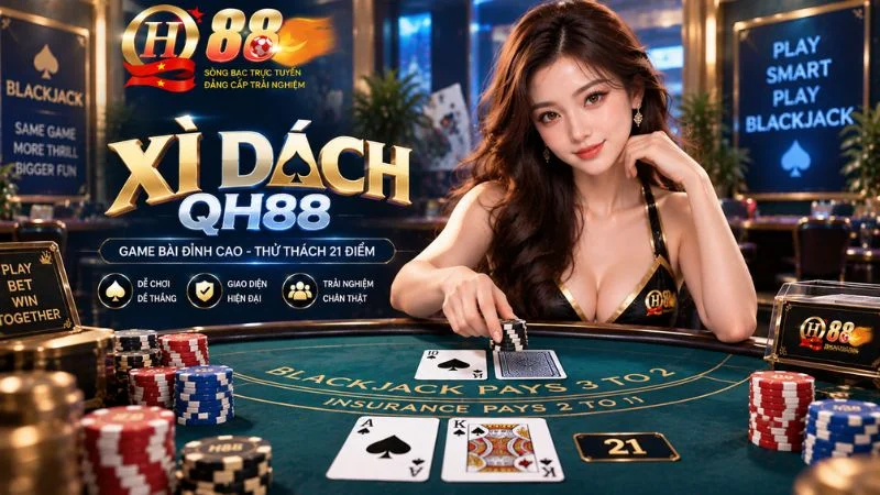 Xì Dách QH88 – Luật Chơi, Cách Tính Điểm & Bàn Cược 3D